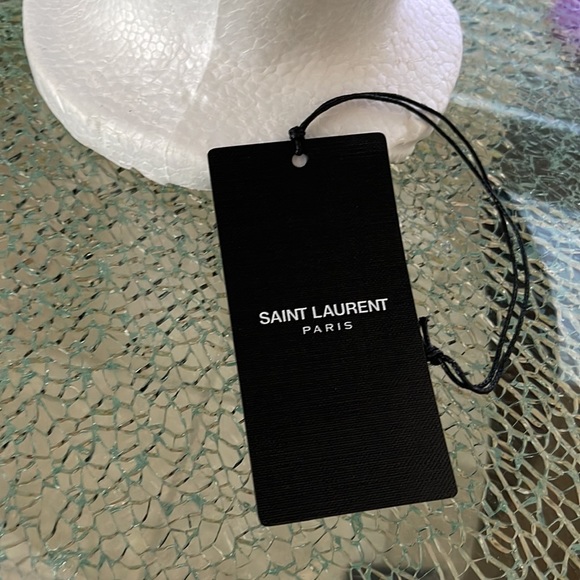 SAINT LAURENT Paris Fedora Satin Colore Parma Vio - NWT - Picture 4 of 14